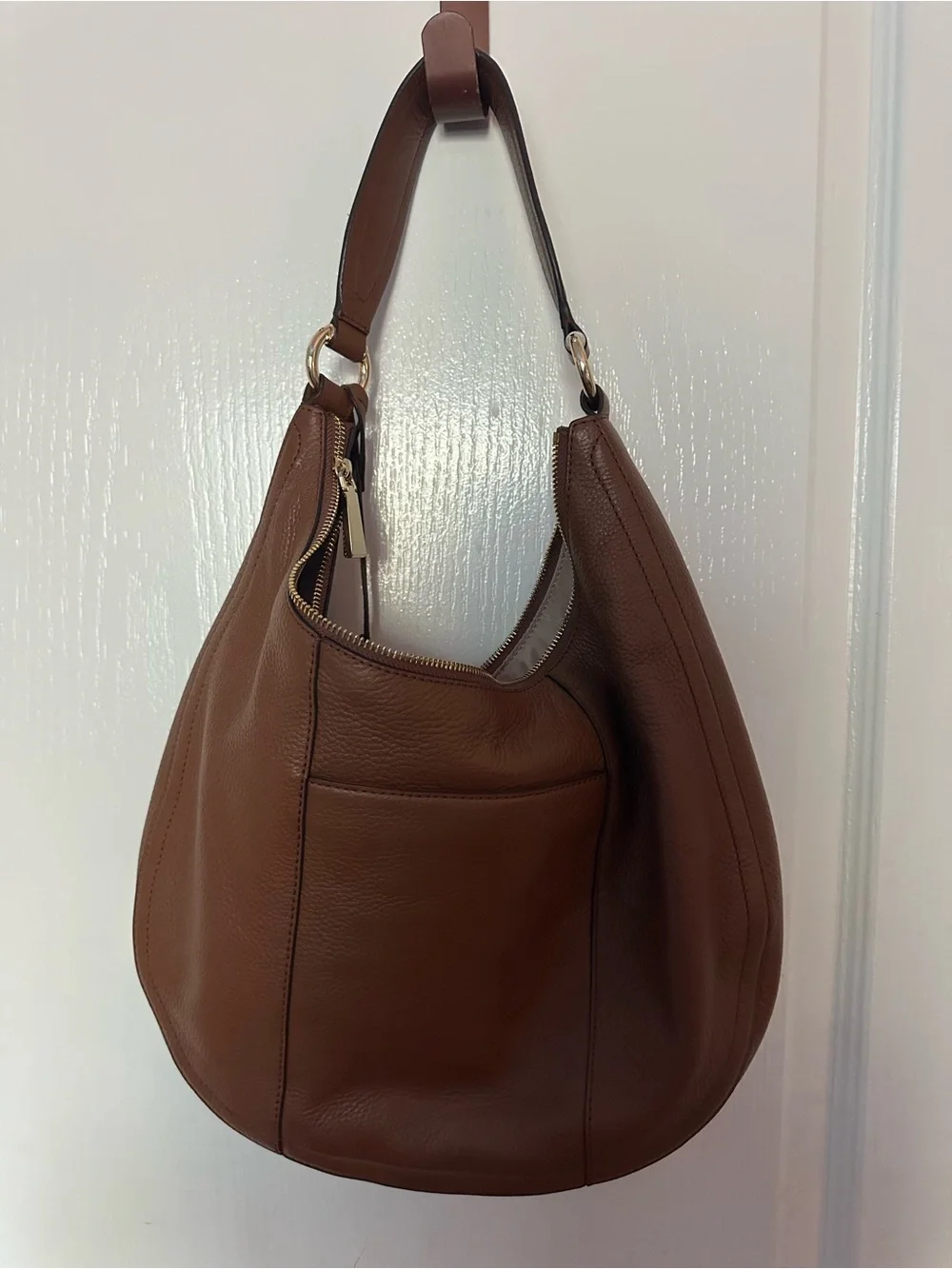 Michael Kors Chestnut Pebbled Leather Shoulder Hobo - Picture 4 of 4